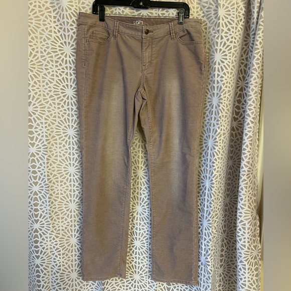 LOFT Modern Slim Corduroy Pants - Picture 1 of 7